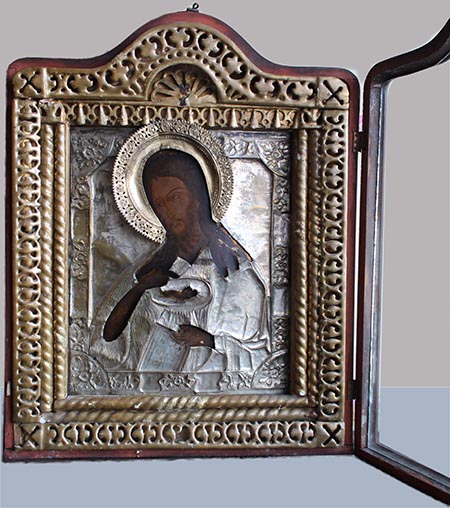 Икона Иоанн Креститель до реставрации